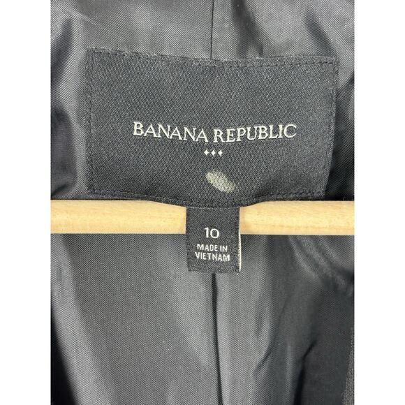 Banana Republic Womens Blazer Jacket Sz 10 Black Office Career Layering Staple - Picture 5 of 7